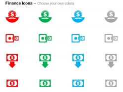 Save dollar money locker loss ppt icons graphics