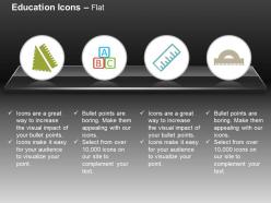 Scale alphabet cubes measurement tools ppt icons graphics