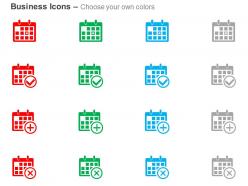 Schedule add and delete calendar fixed schedule for business ppt icons graphics