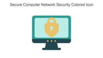 Secure Computer Network Security Colored Icon In Powerpoint Pptx Png And Editable Eps Format