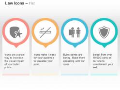 Security no smoking zone riot police shield ppt icons graphics