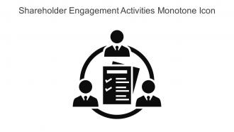 Shareholder Engagement Activities Monotone Icon In Powerpoint Pptx Png And Editable Eps Format