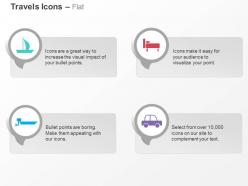 Ship rest rooms car transport ppt icons graphics