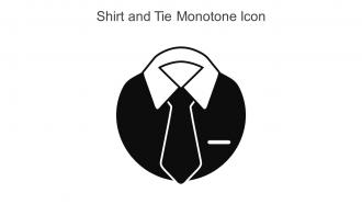Shirt And Tie Monotone Icon In Powerpoint Pptx Png And Editable Eps Format