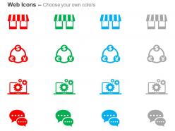 Shop finance marketing optimization talking ppt icons graphics