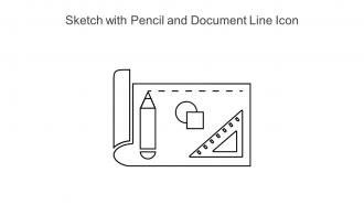 Sketch With Pencil And Document Line Icon