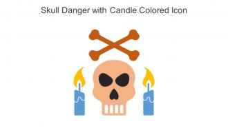 Skull Danger With Candle Colored Icon In Powerpoint Pptx Png And Editable Eps Format