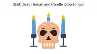 Skull Dead Human And Candle Colored Icon In Powerpoint Pptx Png And Editable Eps Format