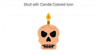 Skull With Candle Colored Icon In Powerpoint Pptx Png And Editable Eps Format