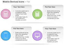Smart phone laptop computer technology ppt icons graphics