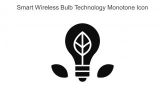 Smart Wireless Bulb Technology Monotone Icon In Powerpoint Pptx Png And Editable Eps Format