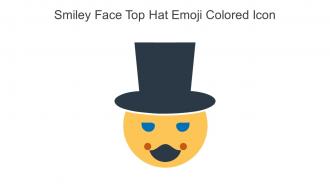 Smiley Face Top Hat Emoji Colored Icon In Powerpoint Pptx Png And Editable Eps Format