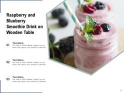 Smoothie Glass Beverage Multiple Mixed Raspberry Wooden