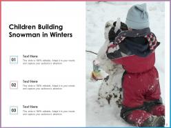 Snowman Building Making Decoration Mountains Multiple Dangling