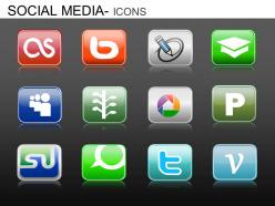 Social media icons powerpoint presentation slides db