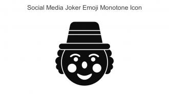 Social Media Joker Emoji Monotone Icon In Powerpoint Pptx Png And Editable Eps Format