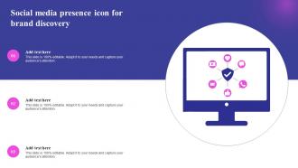 Social Media Presence Icon For Brand Discovery