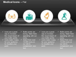 Spects nurse microscope flask medical analysis ppt icons graphics