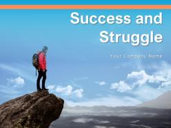 Success and struggle employee growth dollar pushing mountain determination