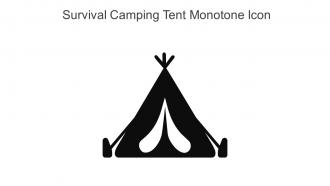 Survival Camping Tent Monotone Icon In Powerpoint Pptx Png And Editable Eps Format