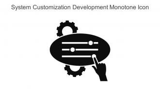 System Customization Development Monotone Icon In Powerpoint Pptx Png And Editable Eps Format