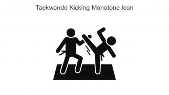 Taekwondo Kicking Monotone Icon In Powerpoint Pptx Png And Editable Eps Format