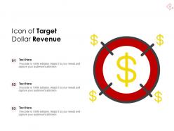 Target Revenue Businessmen Dollar Revenue Dart Icon Through
