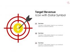 Target Revenue Businessmen Dollar Revenue Dart Icon Through