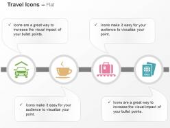 Taxi coffee bag passport ppt icons graphics