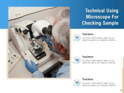 Technician conducting equipment inspection microscope solution workstation
