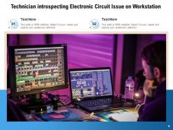 Technician conducting equipment inspection microscope solution workstation