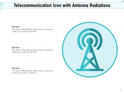 Telecommunication Icons Square Radiations Communication Frequency Connection Circle