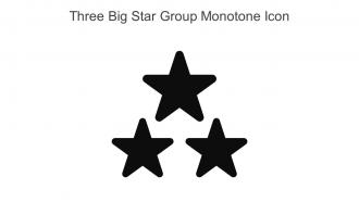 Three Big Star Group Monotone Icon In Powerpoint Pptx Png And Editable Eps Format