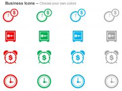 Time financial investment risk management safety analysis ppt icons graphics