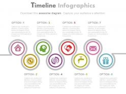 Timeline infographics with icons powerpoint slides
