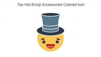 Top Hat Emoji Accessories Colored Icon In Powerpoint Pptx Png And Editable Eps Format