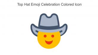 Top Hat Emoji Celebration Colored Icon In Powerpoint Pptx Png And Editable Eps Format