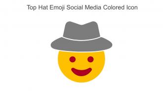 Top Hat Emoji Social Media Colored Icon In Powerpoint Pptx Png And Editable Eps Format