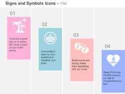 Tree basket goggles heart health vacation ppt icons graphics