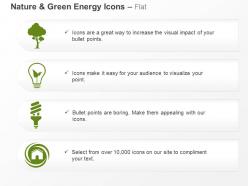 Tree bulb cfl energy production use techniques ppt icons graphics