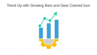 Trend Up With Growing Bars And Gear Colored Icon In Powerpoint Pptx Png And Editable Eps Format