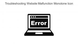 Troubleshooting Website Malfunction Monotone Icon In Powerpoint Pptx Png And Editable Eps Format