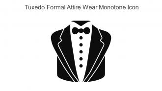 Tuxedo Formal Attire Wear Monotone Icon In Powerpoint Pptx Png And Editable Eps Format