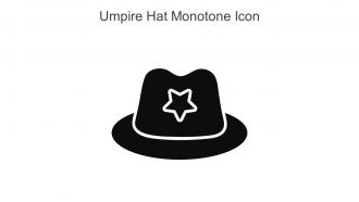 Umpire Hat Monotone Icon In Powerpoint Pptx Png And Editable Eps Format