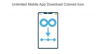 Unlimited Mobile App Download Colored Icon In Powerpoint Pptx Png And Editable Eps Format