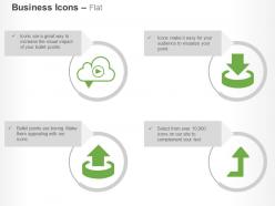 Video marketing download manager upload manager ppt icons graphics
