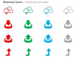 Video marketing download manager upload manager ppt icons graphics