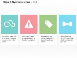 Warning tag bow ppt icons graphics