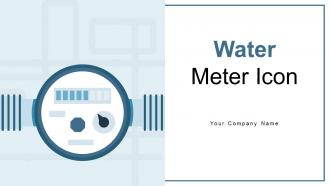 Water Meter Icon Analog Shaped Digital Round Dial Checking Control Gauge
