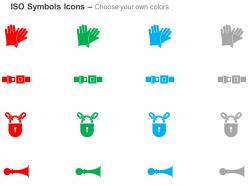 Wear gloves wear seat belts sound horn keep locked ppt icons graphics